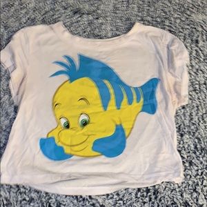Flounder from little mermaid crop top